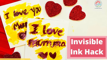 DIY Invisible Ink Secret Message