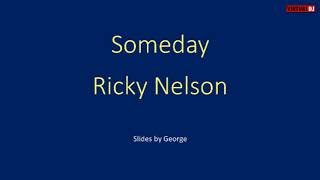 Ricky Nelson Someday karaoke