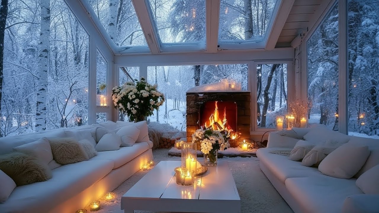 🔥❄️ Radio of Soothing Piano & Fire Crackling Sounds for Calm Focus, Healing, and Winter Ambience!!.
