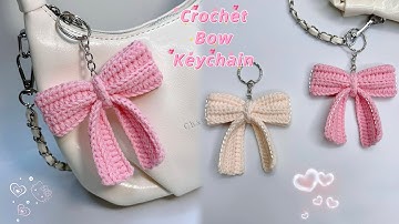 Crochet Bow Keychain 🎀| Simple and Easy | Móc Móc Khoá Chiếc Nơ