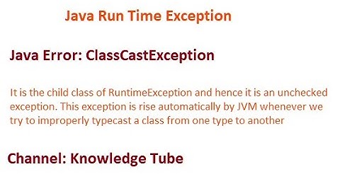ClassCastException Error in java