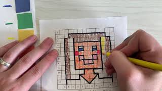 Coloring your pixelated self portrait