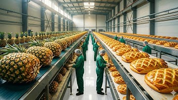Inside a Modern Pineapple Factory: From Farm to Delicious Desserts (The Whole Process)