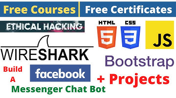 Udemy Free Certificate Courses Ethical Hacking Wireshark Bootstrap HTML CSS Projects Online Classes