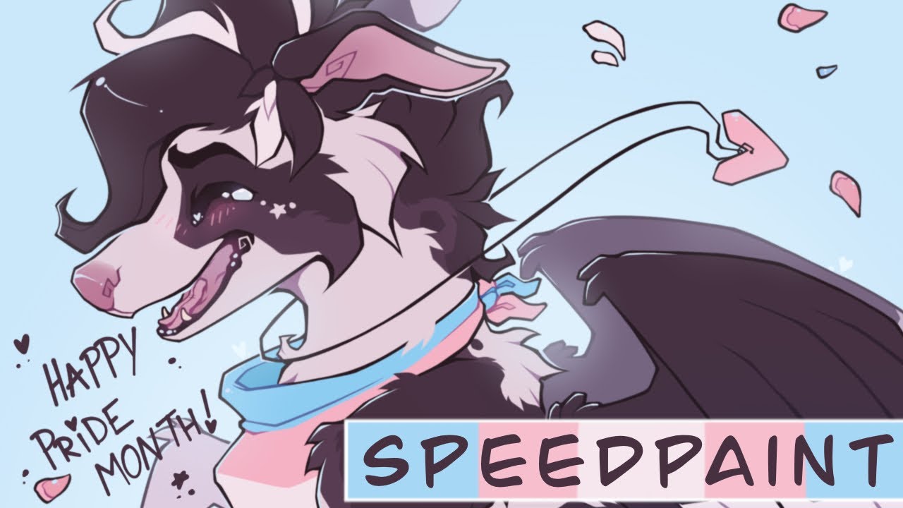 Trans Pride! | Fursona Speedpaint 🌈 Happy Pride Month 🌈💕