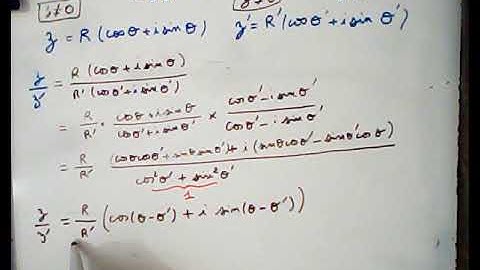 Terminale : Module et argument du quotient de z par z