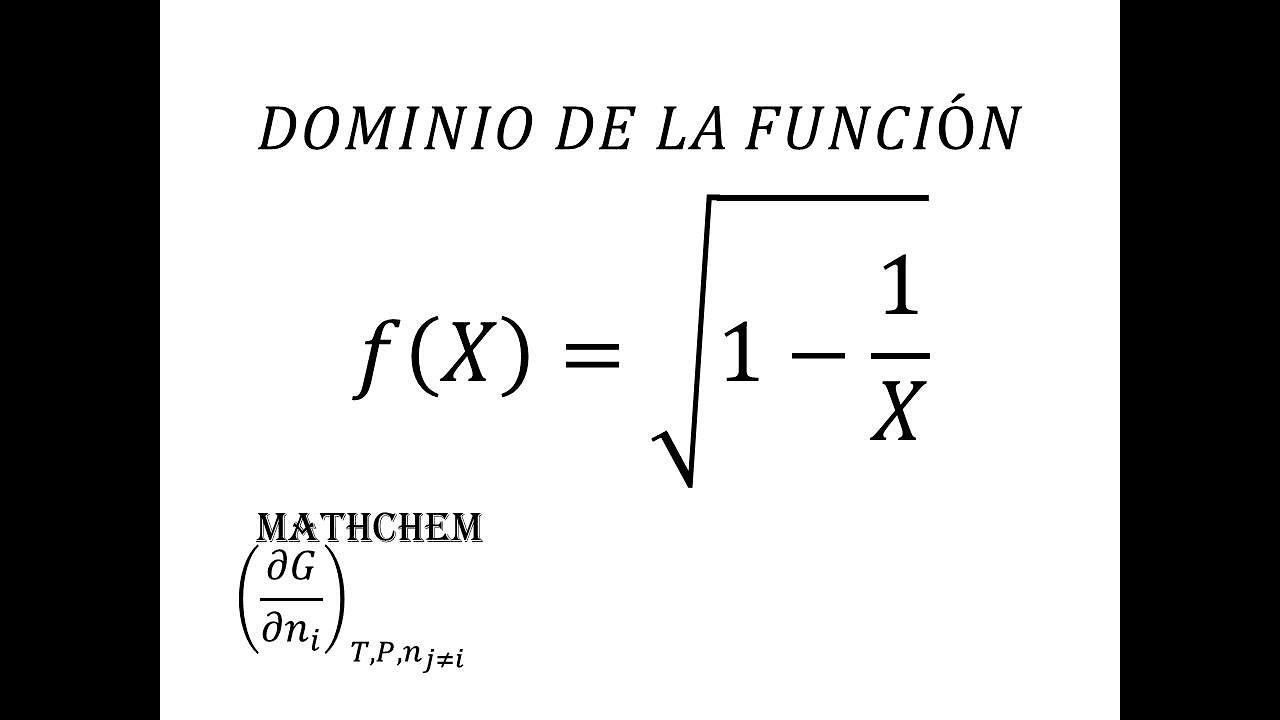 Dominio de función. RAÍZ(1 (1/X)) YouTube