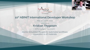 Atomic Simulation Recipes for automated workflows: application to 2D materials (Kristian Thygesen)