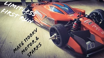 Arrma Limitless first run with 1100kv motor and 34t spool 32t pinion and sparks 🏎⚡️