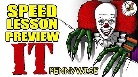Lesson Preview: How to Draw Pennywise the clown (IT 1990 series)