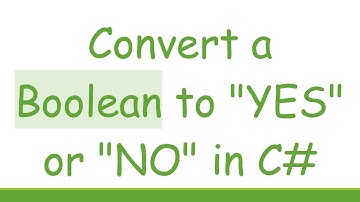 Convert a Boolean to "YES" or "NO" in C#