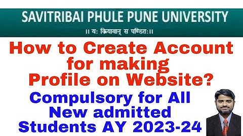 #How to Create an Account on the Pune University SPPU Website?| Compulsory for New Admitted Student