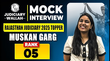 RJS 2025 Topper MUSKAN GARG 🔥| Rank 5 | Rajasthan Judiciary 2025 Topper Interview | Law Wallah