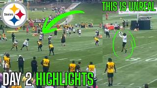 WILL HOWARD & The Pittsburgh Steelers Training Camp Highlights LOOK NASTY... | DAY 2 Highlights |