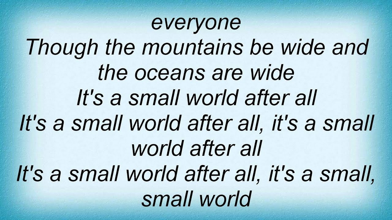 Baha Men - It's A Small World Lyrics_1 - YouTube