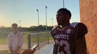 Mississippi State RB Dillon Johnson interview 9/20/22 Information