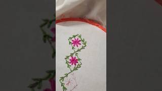 🌸 Easy Flower Border Design✨ Simple & Beautiful Embroidery ✨Easy Flower Border Embroidery Design 🌸