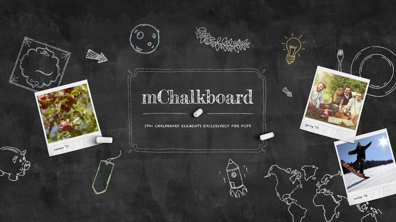 mchalkboard fcpx plugin 170 chalkboard elements built exclusively