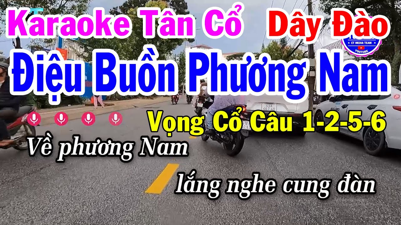 Karaoke Điệu Buồn Phương Nam Tân Cổ Dây Đào Beat Mới | Vọng Cổ Câu 1-2-5-6