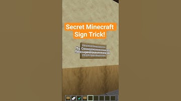 Secret Minecraft Sign Trick!