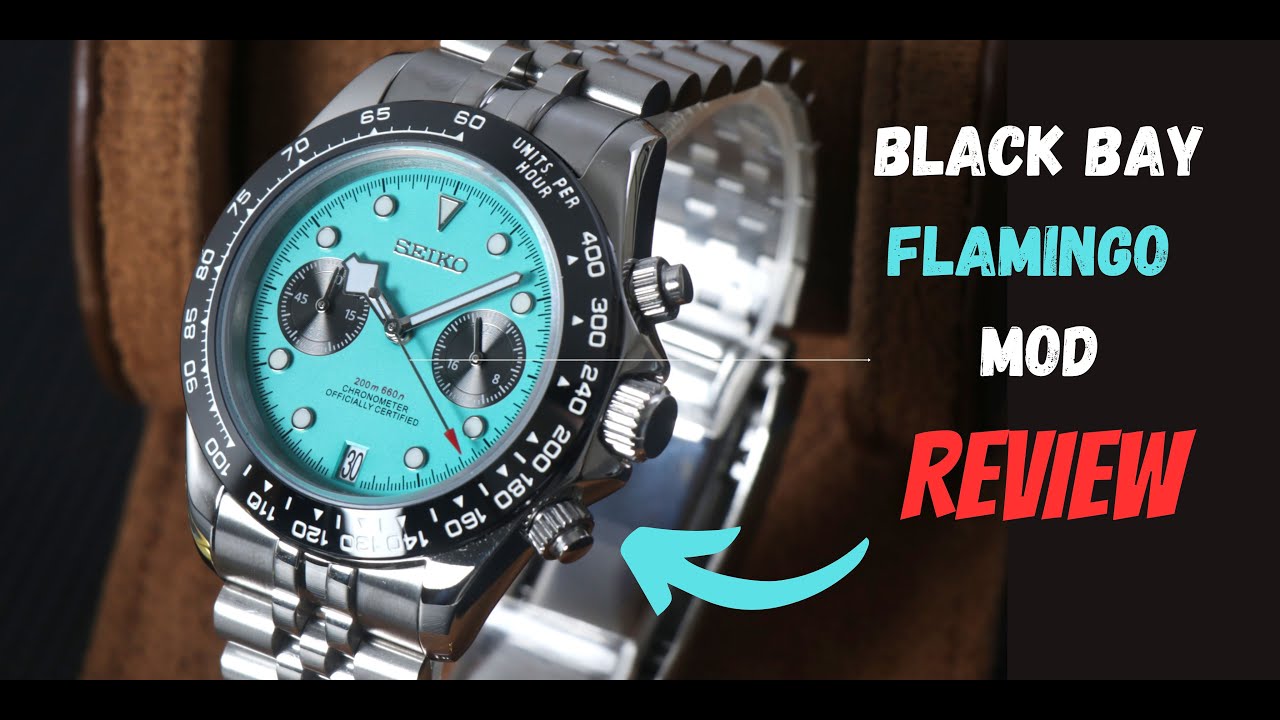 Custom Seiko Black Bay Chronograph MOD Flamingo 