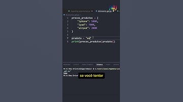 Nunca esqueça do  get nos dicionários Python | #shorts