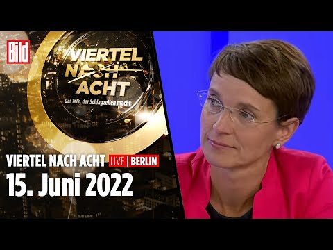 ? Viertel nach Acht – 15. Juni 2022 | u.a. Frauke Petry,  Wolfgang Bosbach und Julian F. M. Stoeckel