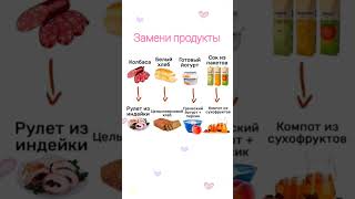 Замени вредные продукты #вред #пп #рецепты #еда #зож #вкусно