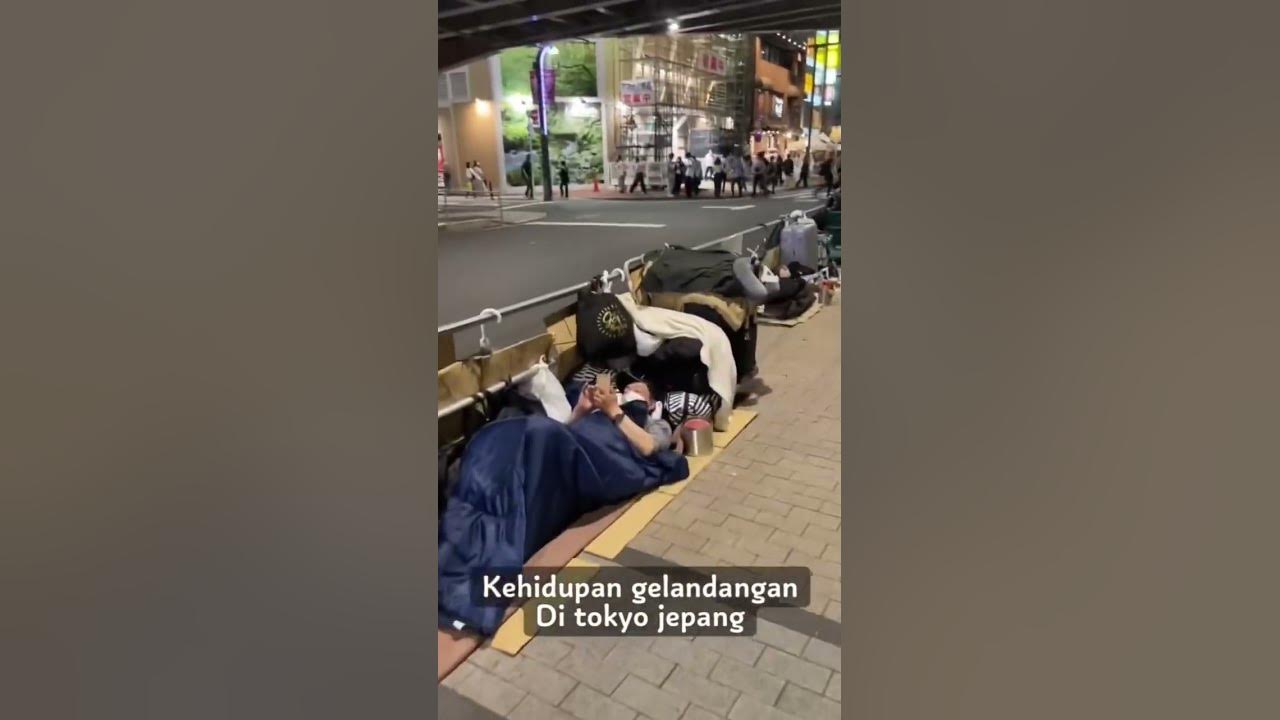 Gelandangan di Jepang bersih bersih, udah kayak piknik saja #jepang #japanlife #japanlifestyle