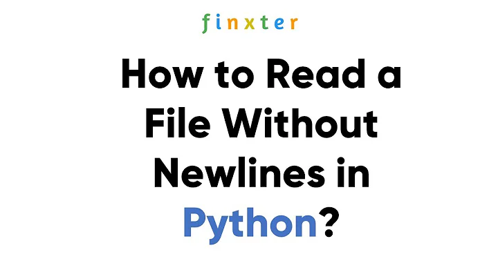 How to Read a File Without Newlines in Python?