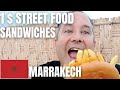 1 $ STREET FOOD SANDWICHES IN MARRAKECH / MOROCCO FOOD VLOG