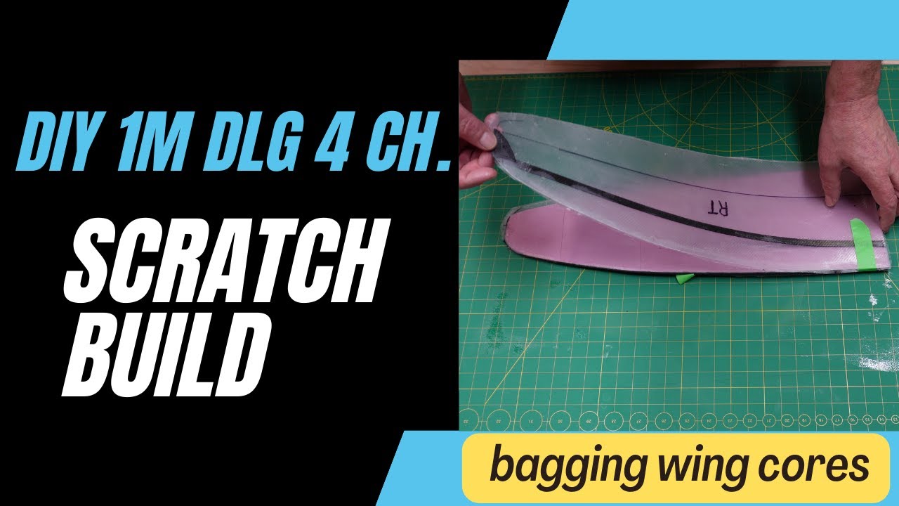 How to make a F3k  DLG glider. Vacuum bag foam wing cores.