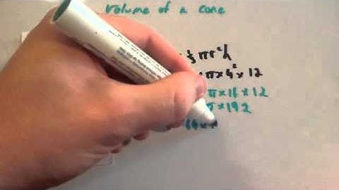 Volume of a Cone - Corbettmaths