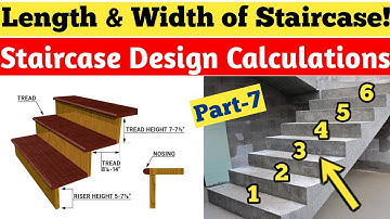 How to calculate Length & Width Of Staircase – Design of Staircase