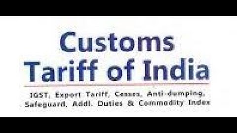 Customs Tariff Act Introduction Video