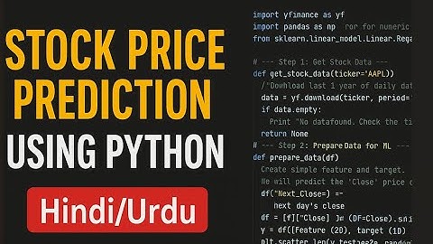 Stock Price Prediction in Python | Machine Learning Project for Beginners (No Experience Needed)