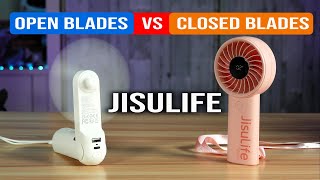 Which Is Best Jisulife Exposed Blades Vs Enclosed Blades Handheld Fan Showdown