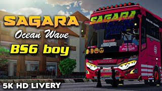 NEW BS6 SAGARA JET BUS LIVERY / 5K HD LIVERY / private bus livery 🔹knr bus designs