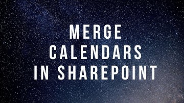 Merge calendars in SharePoint