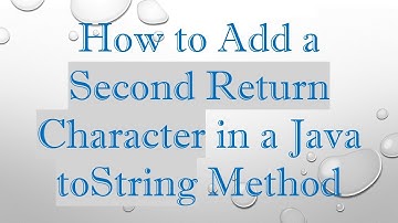 How to Add a Second Return Character in a Java toString Method