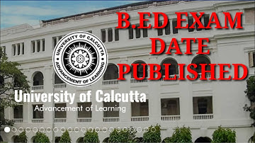 Calcutta University B.ed Sem-4 exam date published
