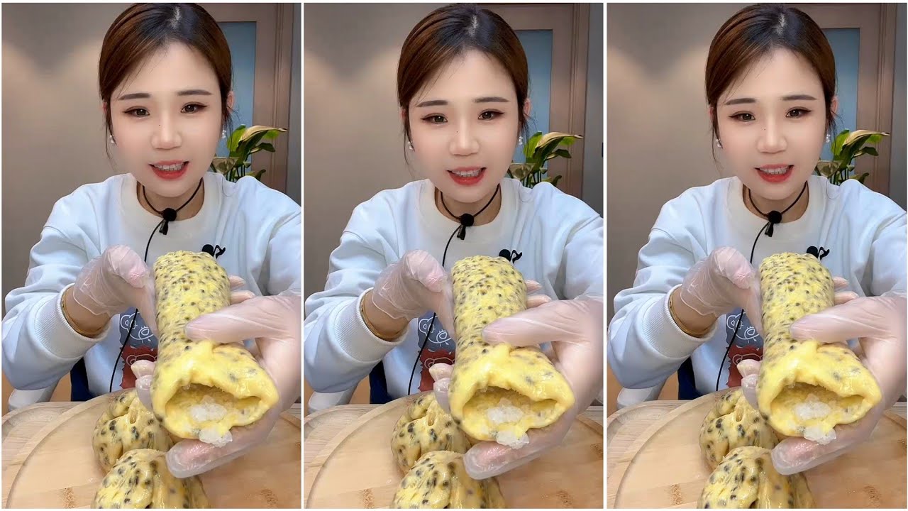 ASMR ICE EATING with PASSION FRUIT 