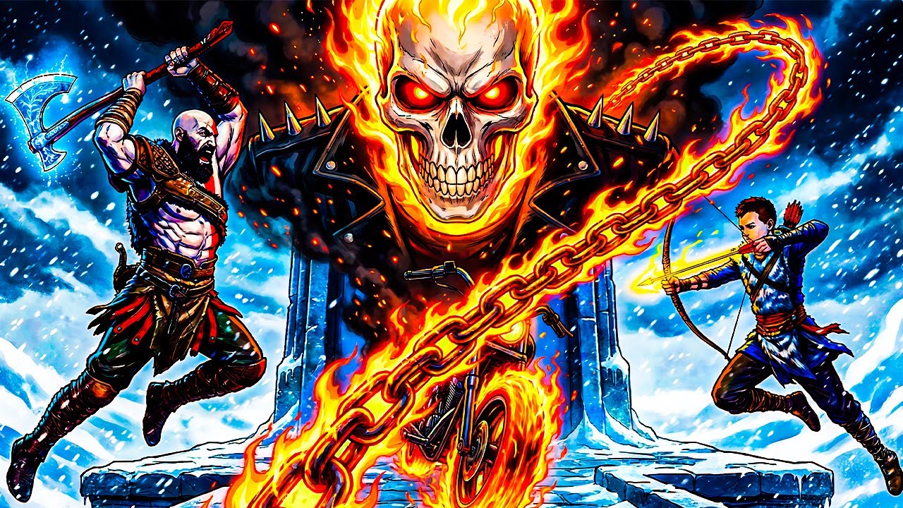 What If Ghost Rider Arrived In God Of War?