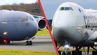 Two Super Rare Quad-Jets at Manchester Airport