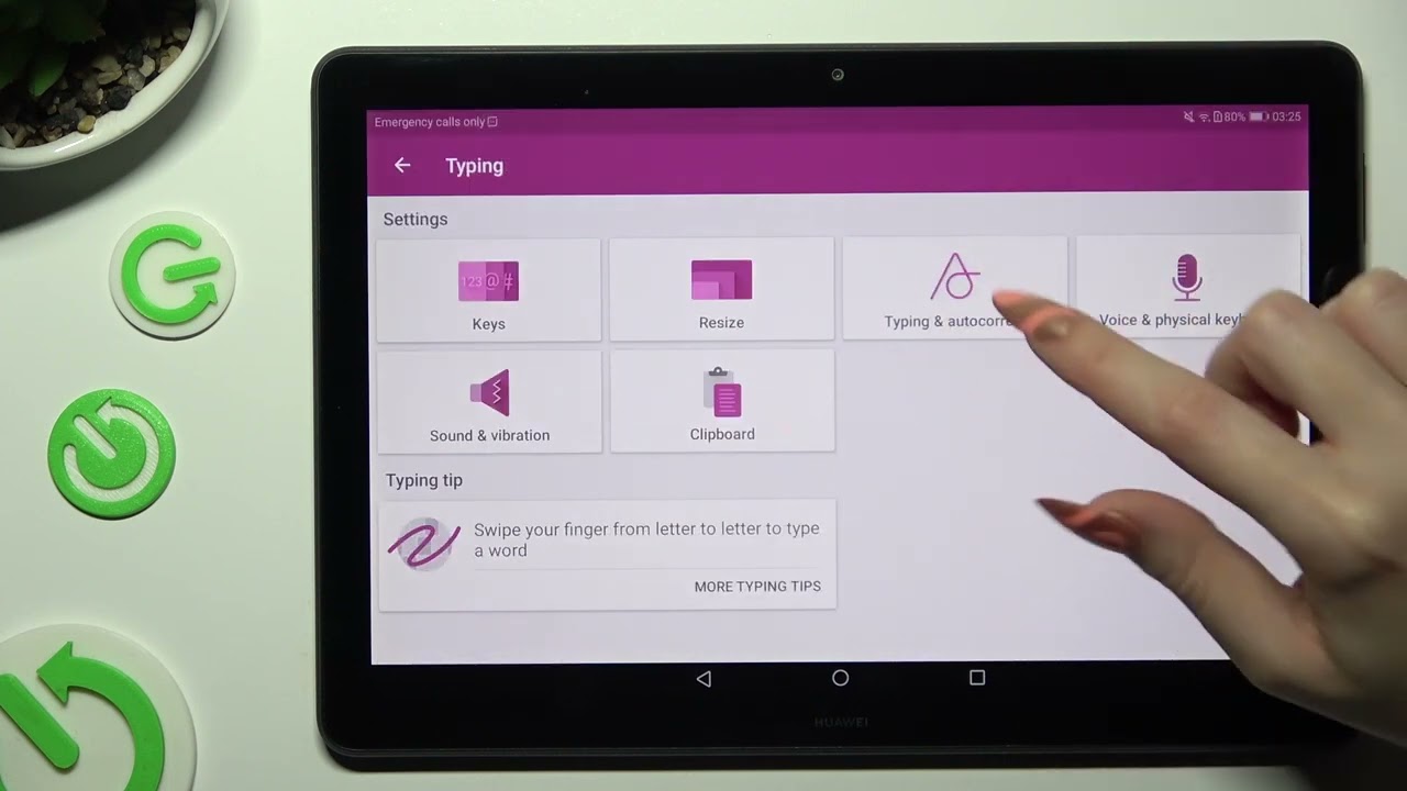 How to Enter Text Correction Options on HUAWEI Mediapad T5