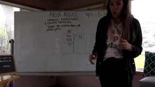 Division- Area Model with a Remainder Grade 4