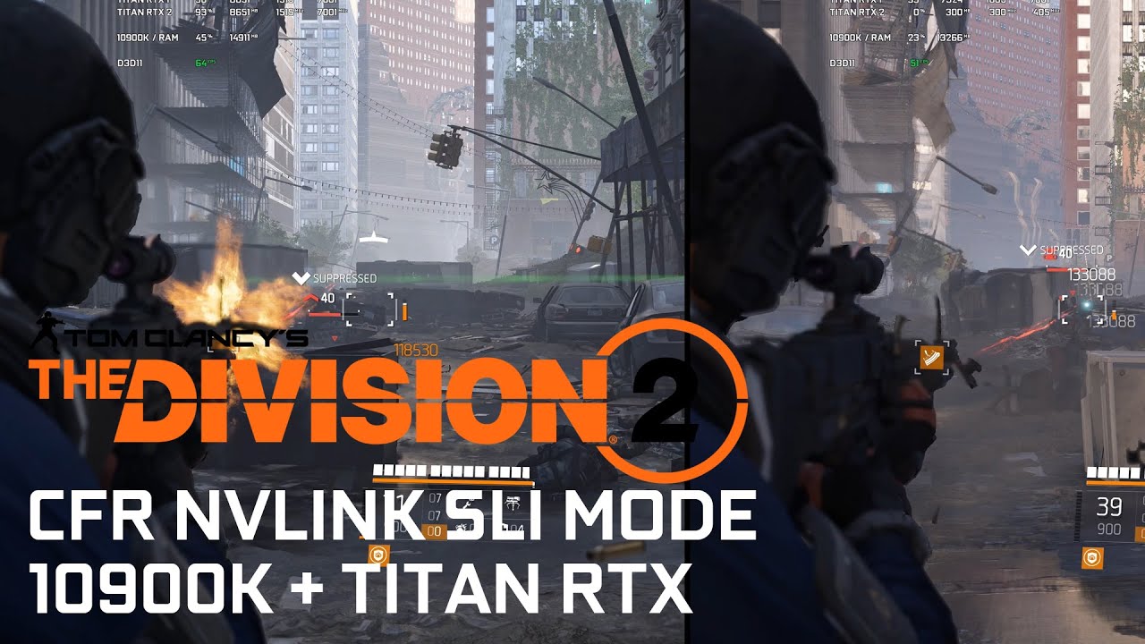The Division 2 TITAN RTX CFR NVLINK SLI Mode 4K Ultra preset
