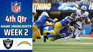 Chargers vs Raiders Full Highlight 4th Qtr | Sep 20 | NFL 2026 | Week 2 Chargers vs Raiders Full Highlight 4th Qtr | Sep 20 | NFL 2026 | Week 2