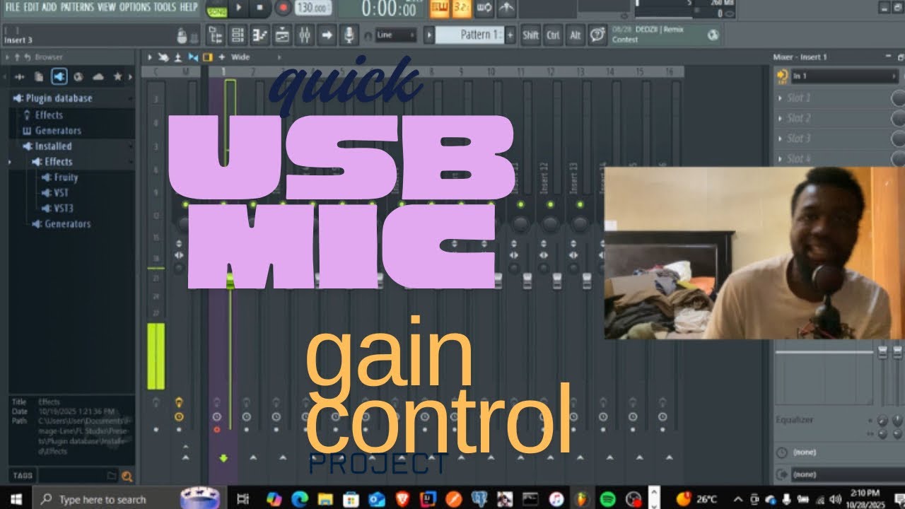 USB Mic Gain Control no interface just pc edition - YouTube