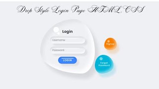 Creating an Interactive Drop Style Login Page | Login Page HTML CSS | Glassmorphism Magic Design